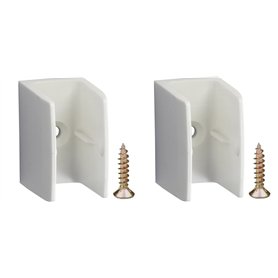 cyclingcolors 2x Clip bloqueur de manivelle volet Roulant Blanc Support Guide Manette Plastique 15mm - 18mm Universel fenêtre Mu