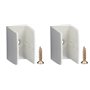 cyclingcolors 2x Clip bloqueur de manivelle volet Roulant Blanc Support Guide Manette Plastique 15mm - 18mm Universel fenêtre Mu