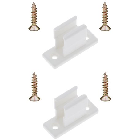cyclingcolors 2x Clip bloqueur de manivelle volet Roulant Blanc Support Guide Manette Plastique 13mm Universel fenêtre Mur à Vis