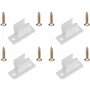 cyclingcolors 4x Clip bloqueur de manivelle volet Roulant Blanc Support Guide Manette Plastique 13mm Universel fenêtre Mur à Vis