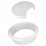 cyclingcolors 2X Passe câble Bureau Table Fil diamètre 70mm encastrable Cordon Prise Ordinateur écran Accessoire ameublement (Bl