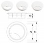 cyclingcolors 2X Passe câble Bureau Table Fil diamètre 80mm encastrable Cordon Prise Ordinateur écran Accessoire ameublement (Bl