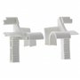 cyclingcolors 2x Tulipe volet roulant monobloc à pan coupé 45° pour lames de 7 à 9mm PVC blanc Entonnoir Rail de guidage Univers