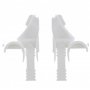 cyclingcolors 2x Tulipe volet roulant monobloc à pan coupé 45° pour lames de 7 à 9mm PVC blanc Entonnoir Rail de guidage Univers