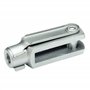 cyclingcolors Chape Femelle avec axe M8 x 32mm en Acier zingué DIN 8140 71752 pièce de Fixation pour vérin Tête Embout Fourche U