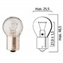 cyclingcolors 2x Ampoule 12V 15W BA15S transparente gros globe Feu Position Avant Clignotant Projecteur Eclairage Voiture Tracte