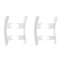 cyclingcolors 4x Embout guidage de lame de volet roulant en PVC blanc Coulisse Maintien Treuil Fenêtre Store Ouverture Fermeture