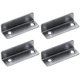 cyclingcolors 4x Gâche équerre à visser 36 x 10mm en acier finition nickelée Serrure Verrou Porte Meuble Came Batteuse