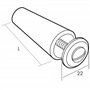 cyclingcolors 2x Butée d'arrêt de lame finale de volet roulant cône Ø22mm longueur 40mm en PVC avec rondelle et vis Store Fenêtr