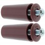 cyclingcolors 2x Butée d'arrêt de lame finale de volet roulant cône Ø22mm longueur 40mm en PVC avec rondelle et vis Store Fenêtr