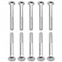 cyclingcolors 10x Vis à Tête Bombée Collet Carré DIN 603 Acier Inoxydable A2 Boulon Tête Ronde Plate Champignon Métrique