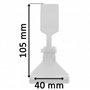 cyclingcolors Arrêt vent en PVC blanc pour jalousie ou persienne gauche droite longueur 105mm Volet roulant Store Butée Volet Ac