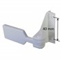 cyclingcolors Arrêt vent en PVC blanc pour jalousie ou persienne gauche droite longueur 105mm Volet roulant Store Butée Volet Ac