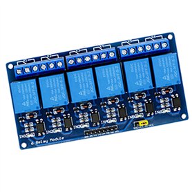 MODULE 6 RELAIS 5V 6 CANAUX OPTOCOUPLEURS DIY REMPLACEMENT/COMPATIBLE AVEC ARDUINO RASPBERRY Pi (1081)