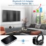 Adaptateur Bluetooth Récepteur 5.0, Émetteur Transmetteur Recepteur Bluetooth Audio sans Fil 2 en 1 avec Câble RCA AUX 3,5mm, Ad