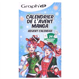 GRAPH'IT Calendrier de l'Avent Manga 2024-24 Surprises Créatives - Idéal pour Passionnés de Dessin et de Manga - Pour Adulte