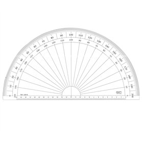 GRAPHOPLEX Rapporteur 1/2 cercle 30cm grades Transparent