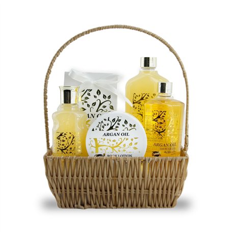 GLOSS! | Coffret Beauté Femme | Coffret Cadeau Femme | Collection Huile d'Argan en Panier | Bain Moussant