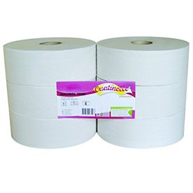 Papier toilette blanc MAXIROL 2x16g/m² - carton de 6 rouleaux - 2 plis - 1400 formats - 9.2x25cm - I367LMR- Certifié France Medi