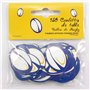 1 Sachet de 150 Confettis de Table Ballon de Rugby (Jaune et Bleu) - Made in France