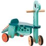 Janod - Portosaurus - Porteur Dinosaure - Hauteur d'Assise 21 cm - Queue en Peluche Amovible - Développe l'Équilibre - Jouet en 