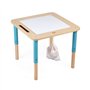 Janod - Table d'Activités Évolutive en Bois - 5 Activités Premier Âge - Plateau à Dessin Magnétique - Avec Sac de Rangement Accr