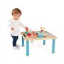 Janod - Table d'Activités Évolutive en Bois - 5 Activités Premier Âge - Plateau à Dessin Magnétique - Avec Sac de Rangement Accr