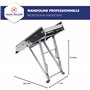 Louis Tellier - Mandoline Professionnelle Inox – Trancheuse Multifonction Fruits et Légumes – Frites, Juliennes – Lame Lisse et 
