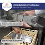 Louis Tellier - Mandoline Professionnelle Inox – Trancheuse Multifonction Fruits et Légumes – Frites, Juliennes – Lame Lisse et 