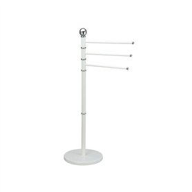 MSV Porte Serviettes 3 Branches Acier Blanc
