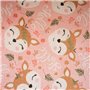 CÔTE DECO Tapis pour Enfants 45x75cm - Motif imprimé biche Rose et Bleu - Tapis Chambre Enfant 100% Coton recyclé