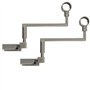 Meilleures ventes - Support de Tringle à rideaux sans perçage sur fenètre à double battant, Ø 20 mm, métal Satin Nikel