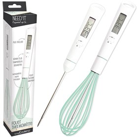 ScrapCooking - Fouet Thermomètre Pâtisserie 2-En-1 - Thermomètre Cuisine pour Cuisson Chocolat