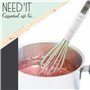 ScrapCooking - Fouet Thermomètre Pâtisserie 2-En-1 - Thermomètre Cuisine pour Cuisson Chocolat, Caramel, Sucre - Avec Sonde Temp