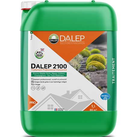 DALEP Fongicide et Antimousse Professionnel Concentré 2100 Bidon de 5 Litres-121005