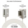 Waytex 39352 Rallonge téléphone Mâle/Femelle 10 m Beige