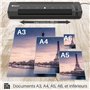 Waytex 78208 Plastifieuse A3 A4 A5 A6 Pro Ultra Rapide Plastification à Chaud et à Froid jusqu’à 2x250 microns avec Température 