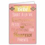 69-5006 Carte de vœux Naissance Fille Bébé sourit à la vie Bienvenue petite Princesse Félicitations aux Heureux Parents