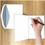 AFIE 64-1036 Carte Sincères Condoléances avec Enveloppe Blanche - Argenté Brillant Feuilles Erable Sépia Graminée Graphisme Cont