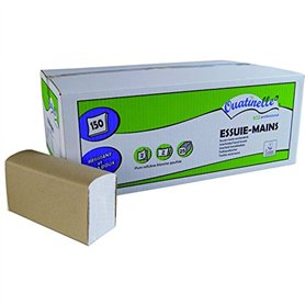 OUATINELLE 25 paquets de 150 feuilles essuie-mains 220x230 mm Pliage Z