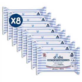 Dodie Lot de 8 Paquets de Lingettes compostables à l'eau x50