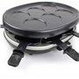 Todeco - Set à Raclette 3 en 1, Grillade en Pierre Naturelle - Matériau: Acier inoxydable 304 - Puissance: 900 W - Noir, Ensembl