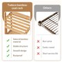 Todeco Porte Manteau Sur Pieds Bambou avec étagère à 2 niveaux, 6 Patères et Tringles, Tapis Antidérapant, Portemanteaux pour En