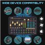 Mixeur DJ avec Carte Son, Todeco Studio de Production de Podcast Mélangeur Audio Portable Bluetooth Contrôleur avec Effets de Mi