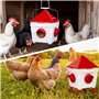 Todeco Mangeoire Poules et Abreuvoir Poules Ensemble, 6Kg Mangeoire Poule et 8L Abreuvoir Poule Automatique pour Volailles avec 