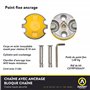 AUVRAY - Ancrage au sol ou mural avec chaine SRA 1M-CHAINE XTREM PROTECT D. 13,5 L. 100-Protection maximale-Bloc de Condamnation