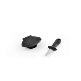 CÉCOA • Ouvre Coquillage avec Couteau en Silicone • Ouvre Huîtres avec Ventouse Fixation • Sécurité et Praticité • Accessoire Fr