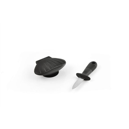 CÉCOA • Ouvre Coquillage avec Couteau en Silicone • Ouvre Huîtres avec Ventouse Fixation • Sécurité et Praticité • Accessoire Fr