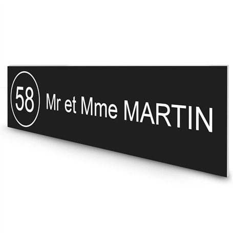 DECOHO - Étiquette Nom + Numéro Personnalisable pour boîte aux Lettres · 100x25x0