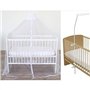 Lot ciel de lit + fleche de lit a fixer - DOMIVA - Moustiquaire pour lit blanc